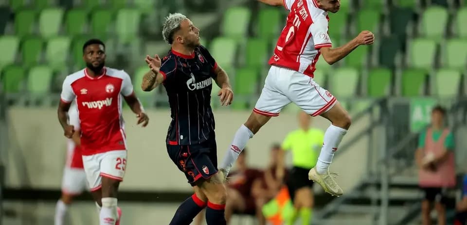 Players in action during UEFA Champions League match
