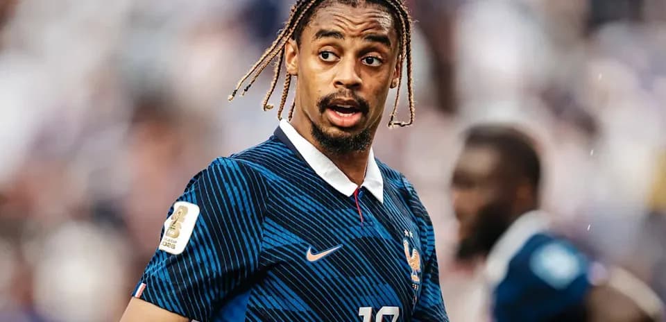 Player wearing France jersey on the field