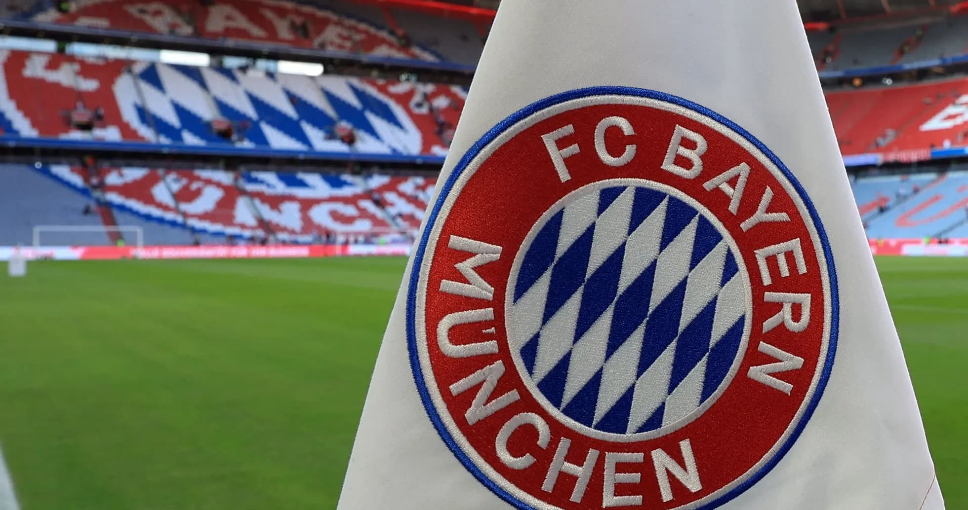 FC Bayern Munich flag in stadium before match