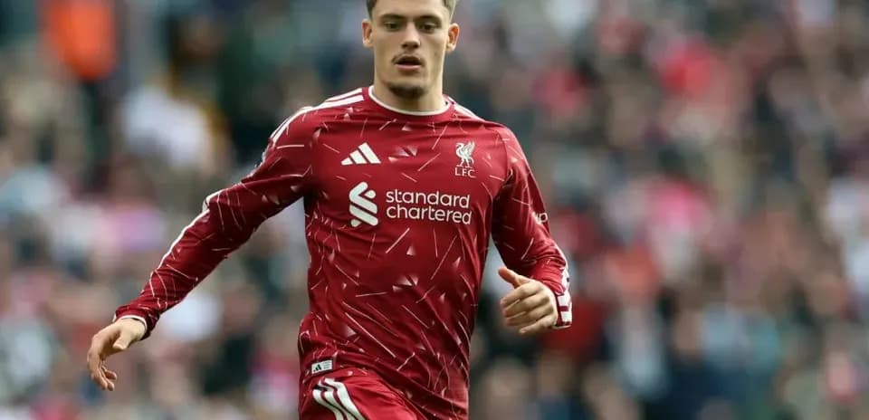Liverpool player running during a match