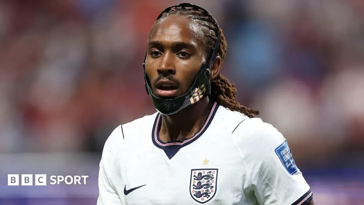 Player wearing England kit during match