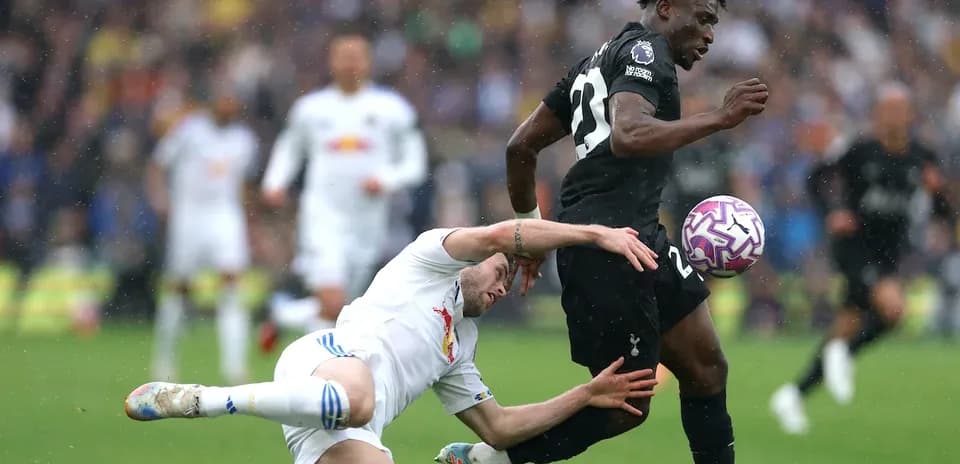 Player tackled while sprinting with the ball