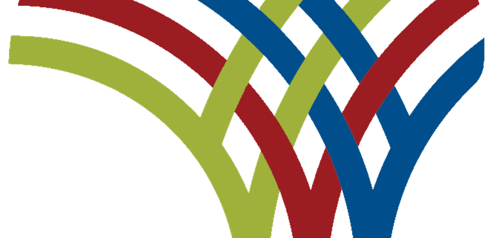 Abstract logo with intertwined colored lines