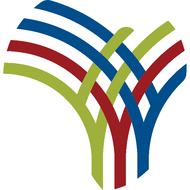 Abstract logo with intertwined colored lines