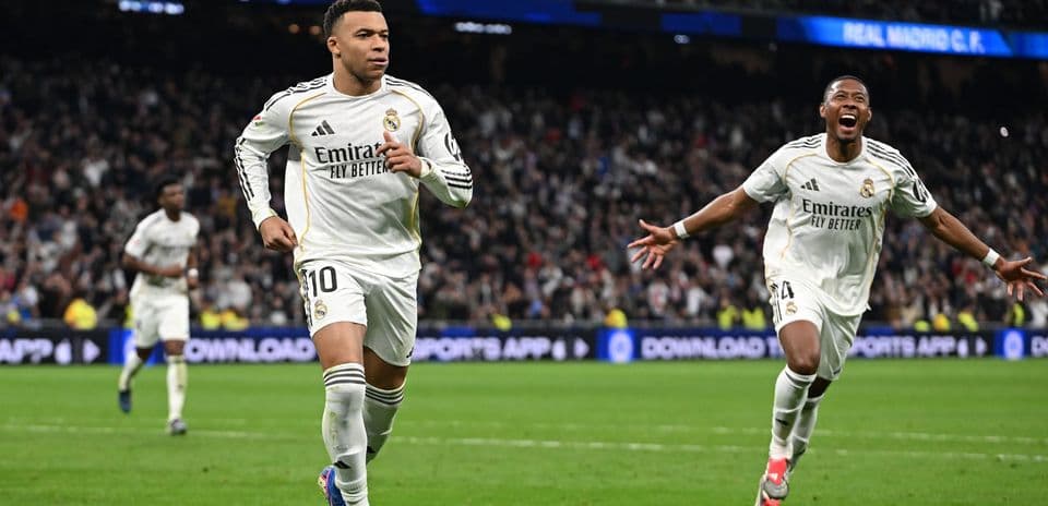 Real Madrid players celebrating a goal