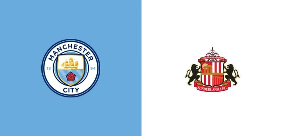 Logos of Manchester City and Sunderland A.F.C.
