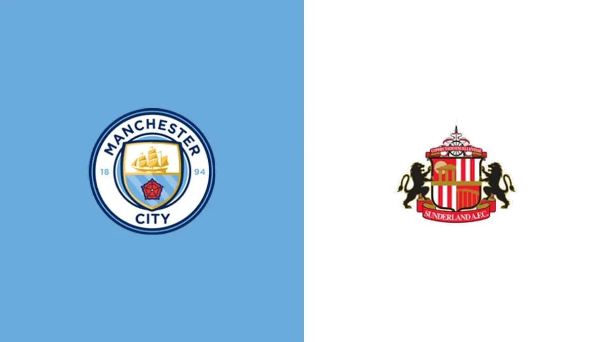 Logos of Manchester City and Sunderland A.F.C.