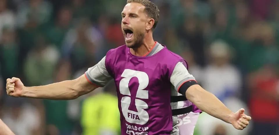Player celebrating enthusiastically during a match