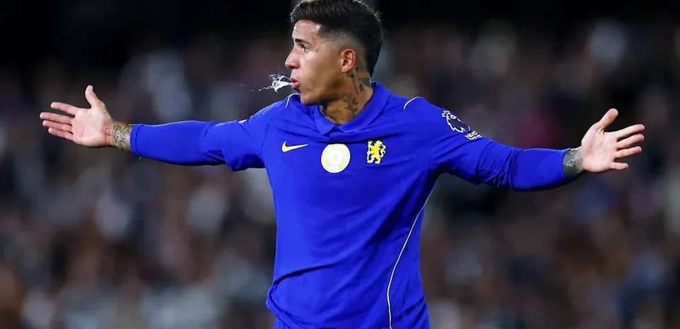 Player gesturing during a football match