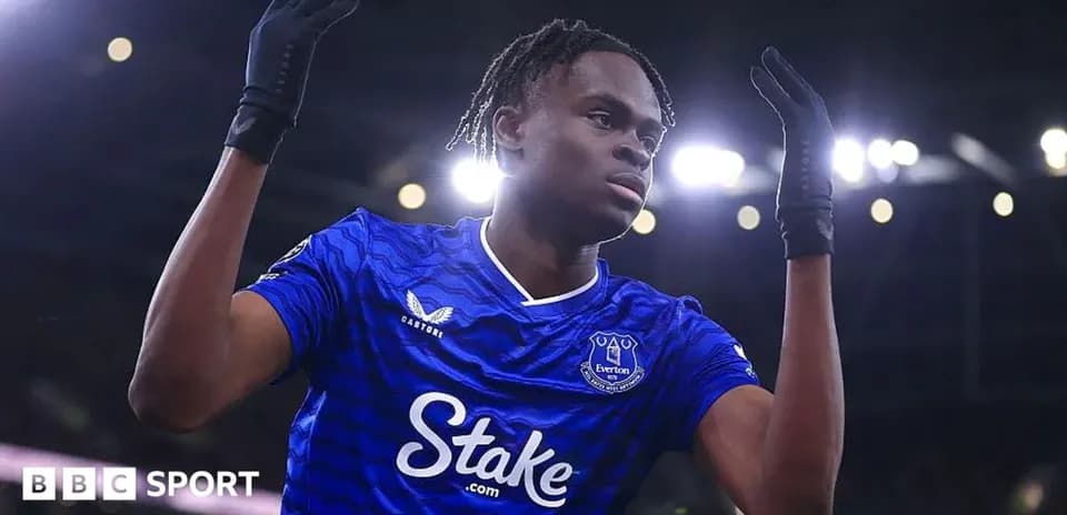 Everton player celebrating a goal on the field