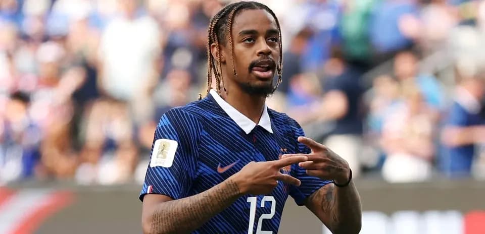 Player gesturing on the field during a match