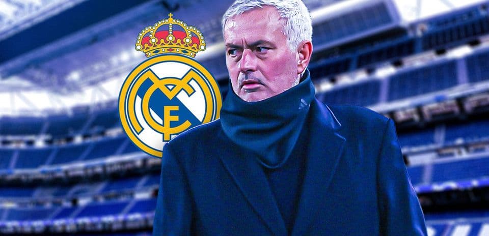 Manager in front of Real Madrid stadium background