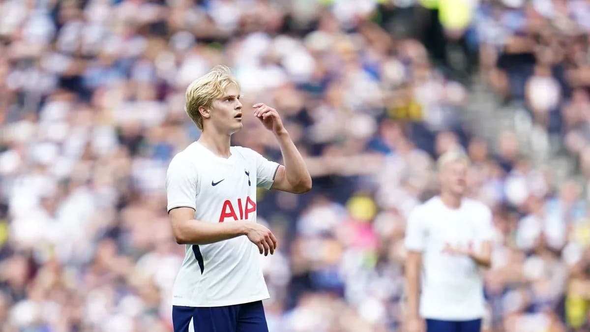 Tottenham player looking thoughtful during match
