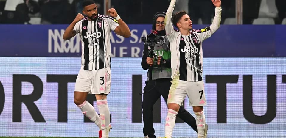 Juventus players celebrating after a goal