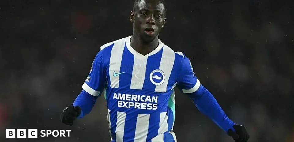 Player celebrating during a football match for Brighton