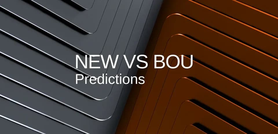 Graphic displaying predictions for New vs Bournemouth match