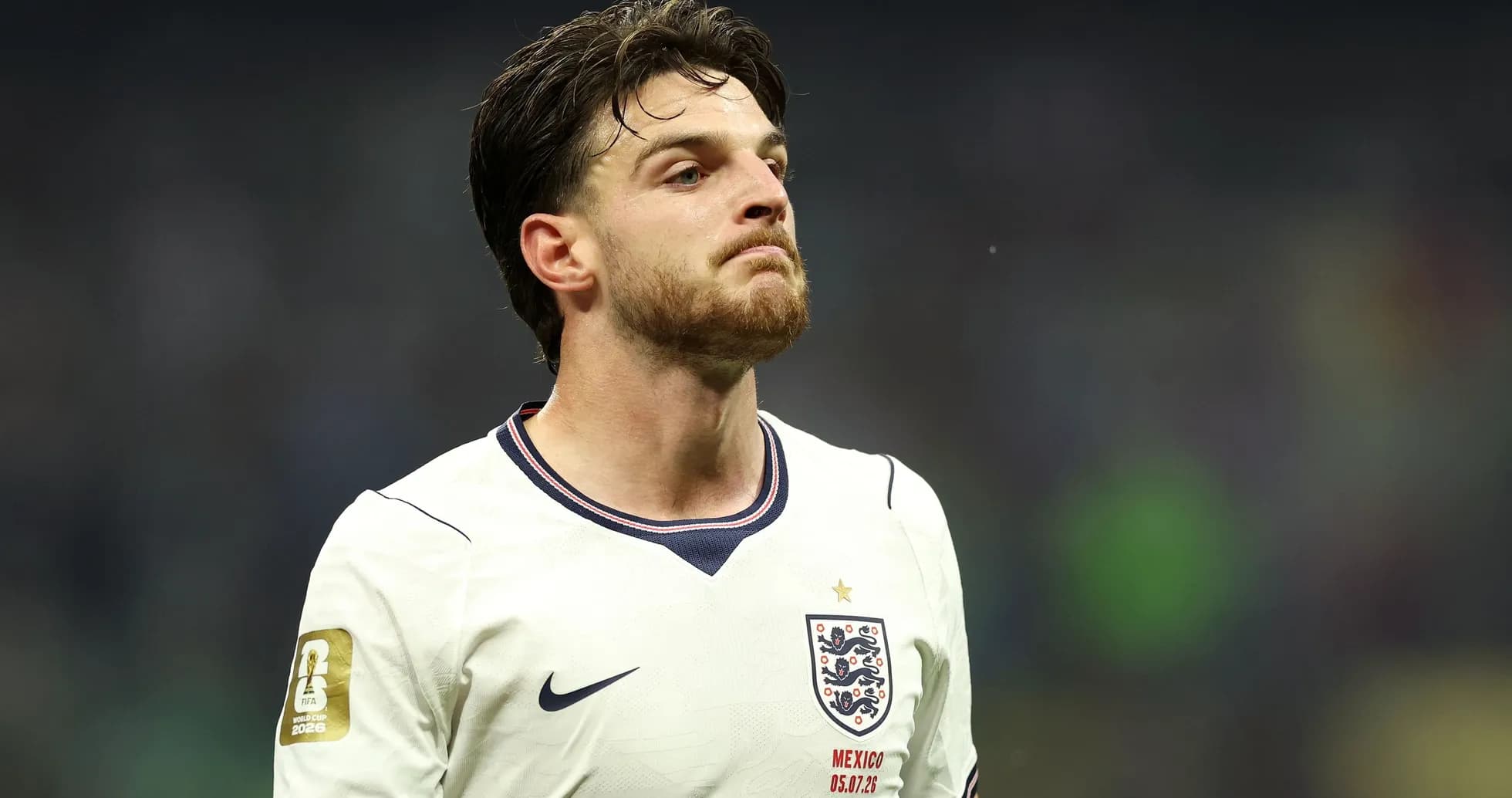 Player in England jersey during World Cup match