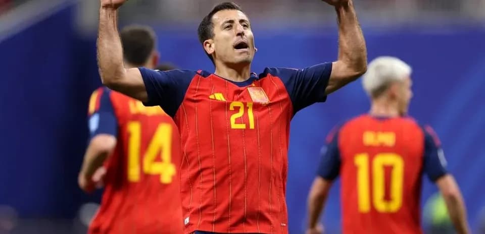 Spain player celebrating a goal during match