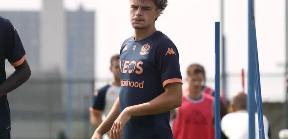 Player walking during training session on field