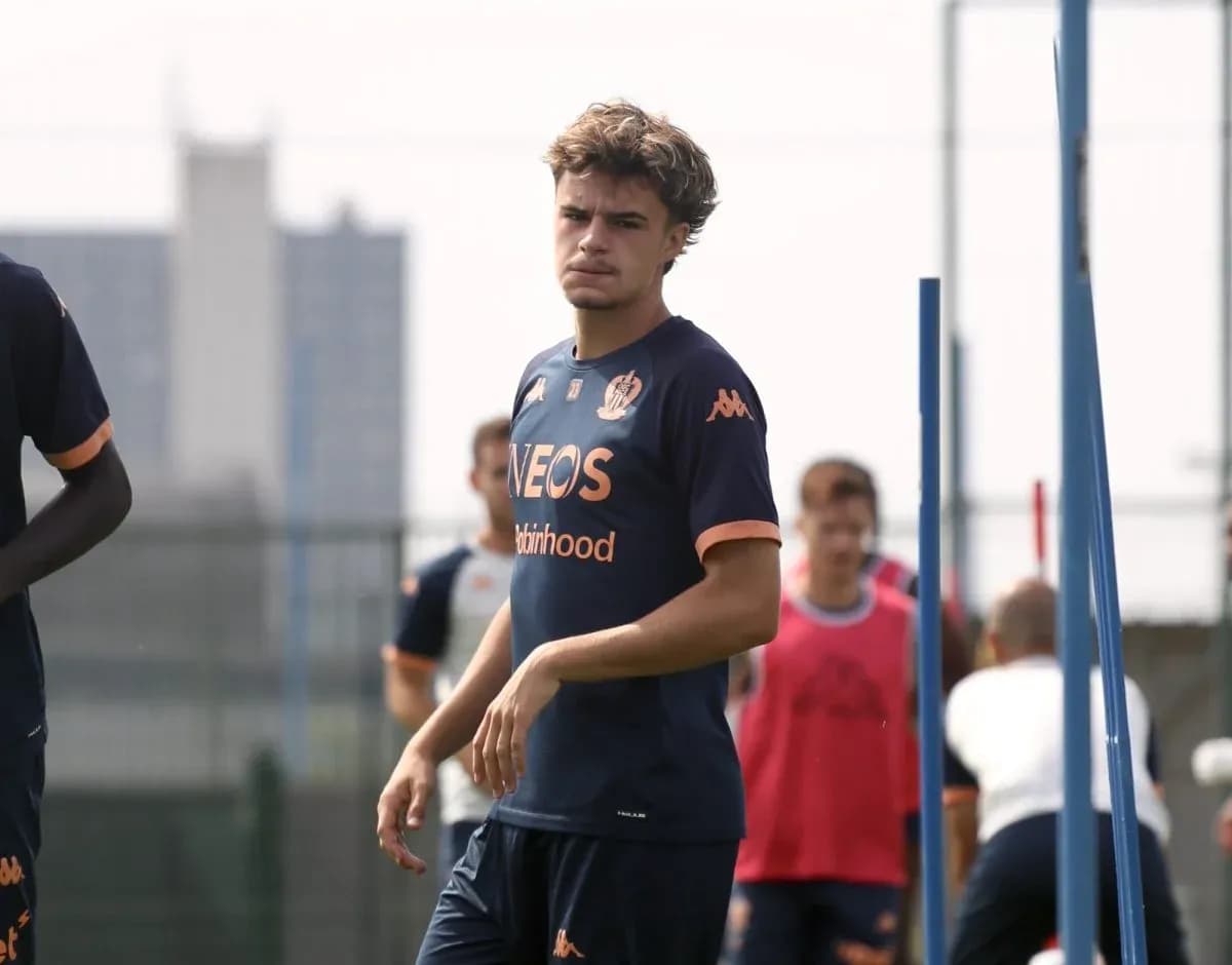 Player walking during training session on field