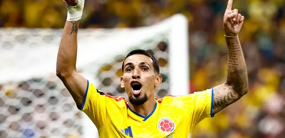 Player celebrating after scoring a goal