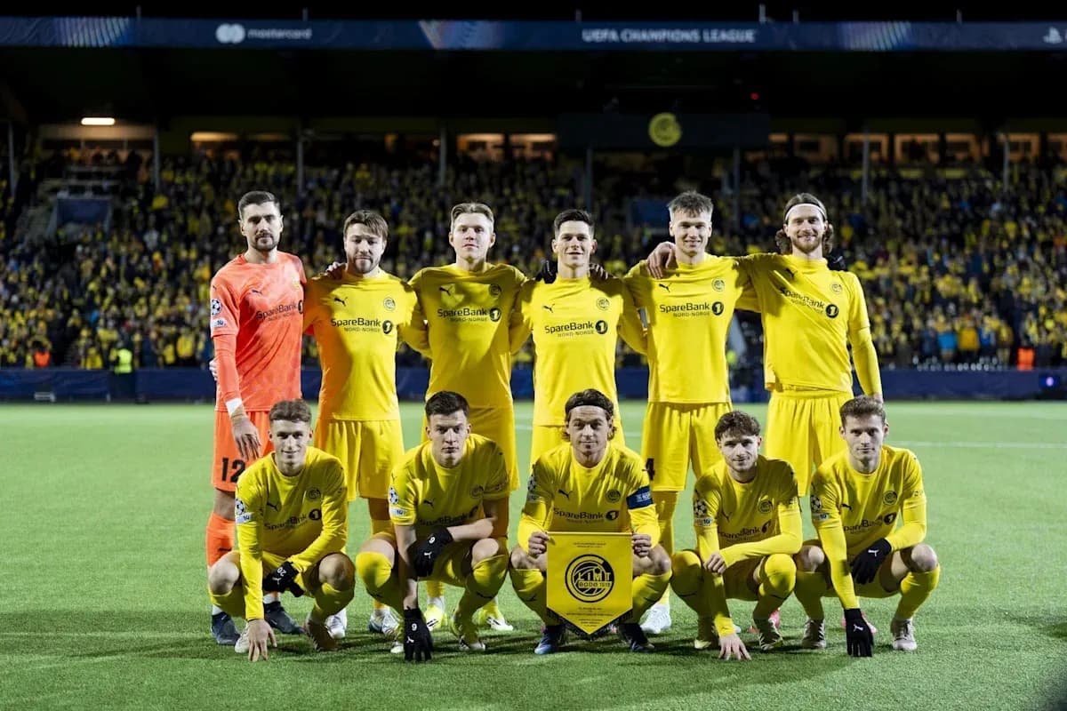 Bodo/Glimt team lineup for UEFA Champions League