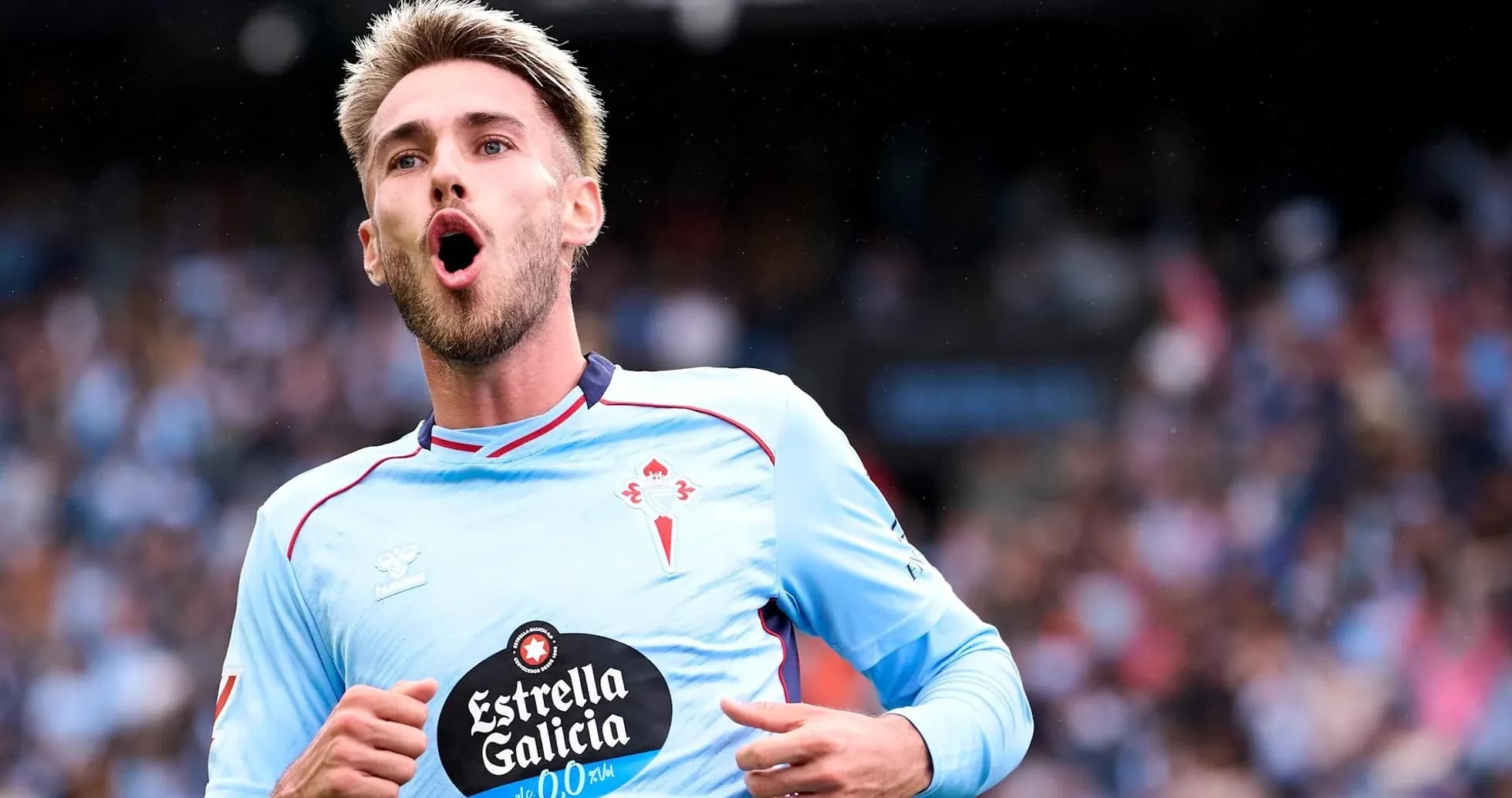 Celta Vigo player celebrating during match
