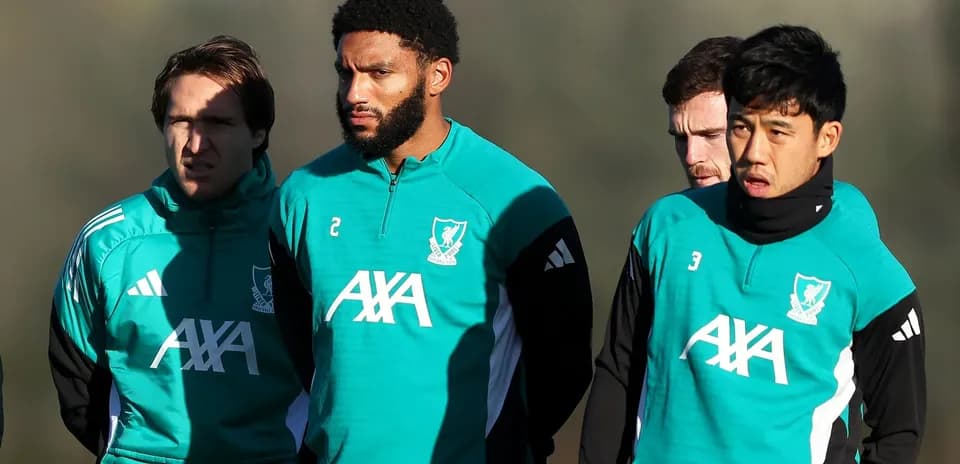 Four players in training gear during practice session