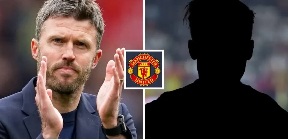 Coach applauding with Manchester United logo background
