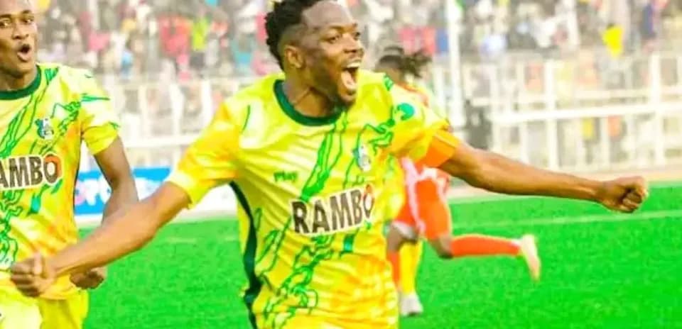 Player celebrating goal during NPFL match
