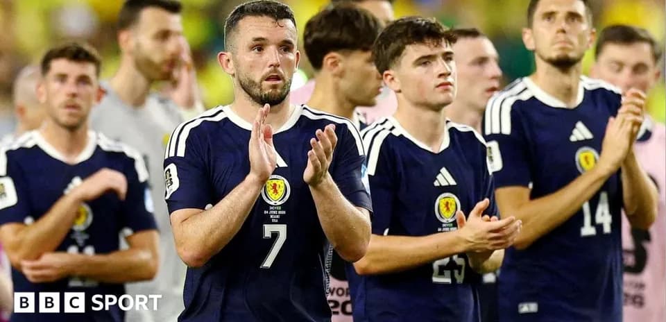 Scottish players applauding fans after a match