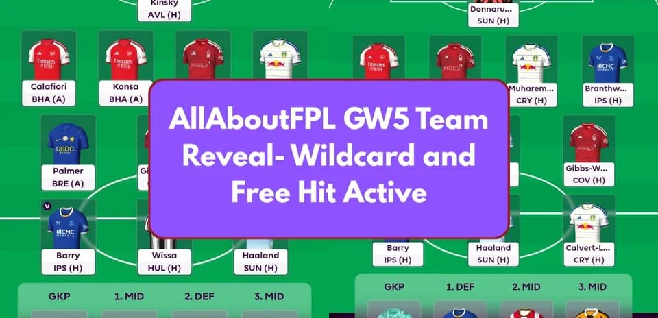 Fantasy Premier League team setup for Game Week 5