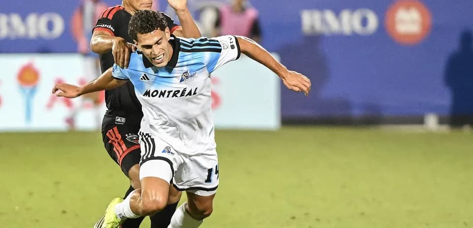 Montreal player challenged by opponent during match