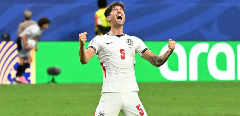 Player celebrating during a match for England