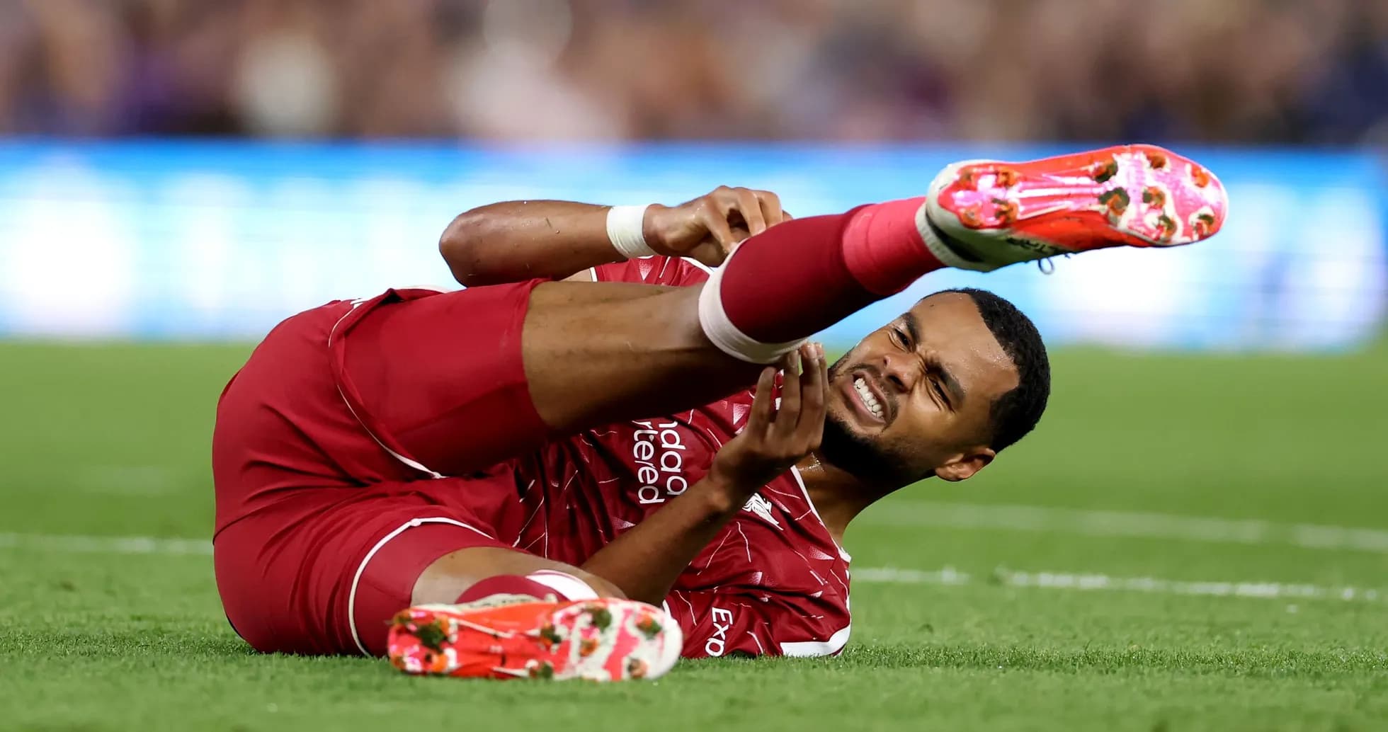 Player injured on the ground during match