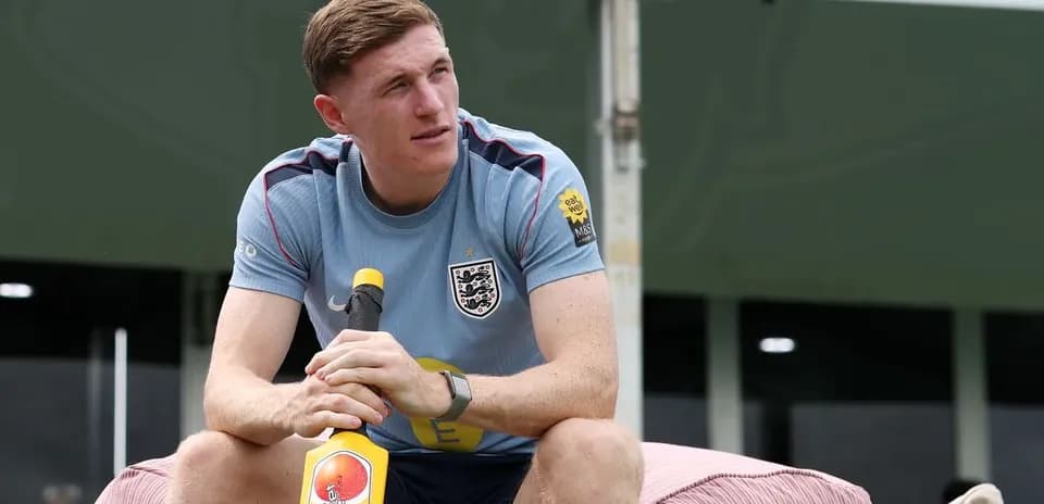 Player sitting on a couch during training session