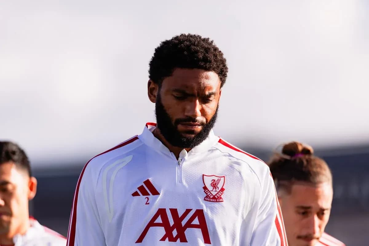 Player in Liverpool FC kit during pre-match moment
