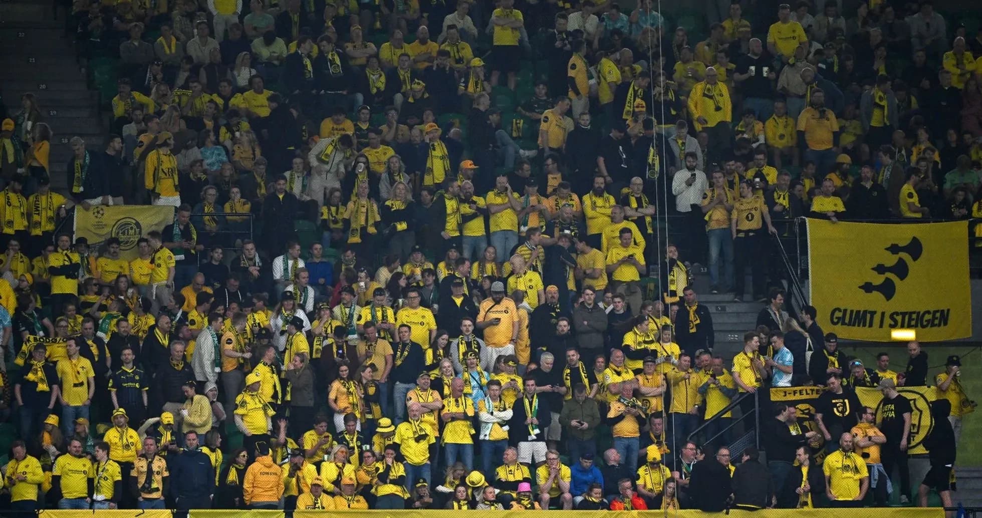 Bodo/Glimt fans cheering during a match