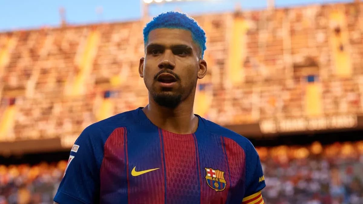 Player in FC Barcelona jersey at stadium