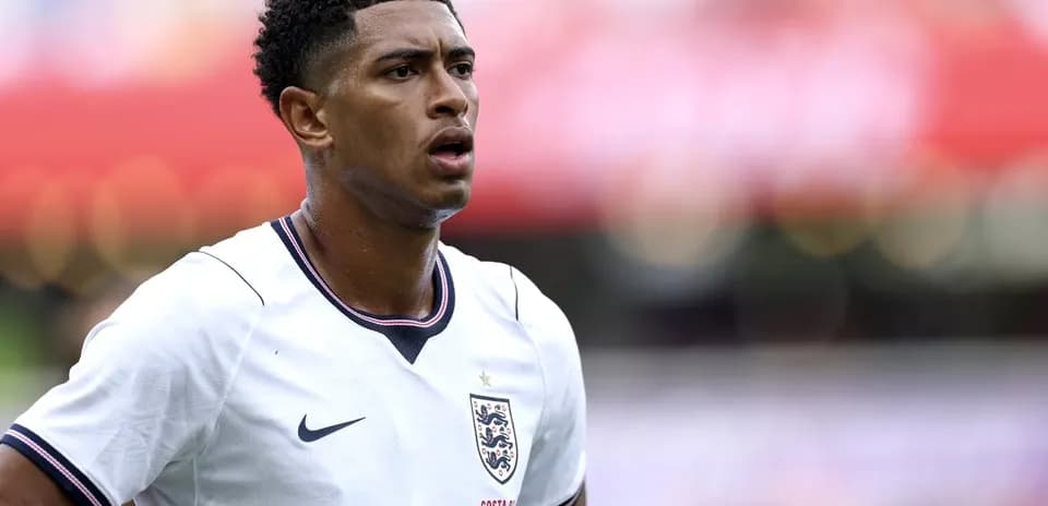 Player in England jersey during match on field