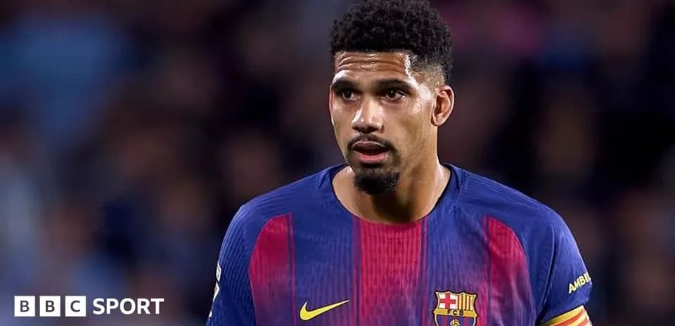 Barcelona player in match uniform on the field