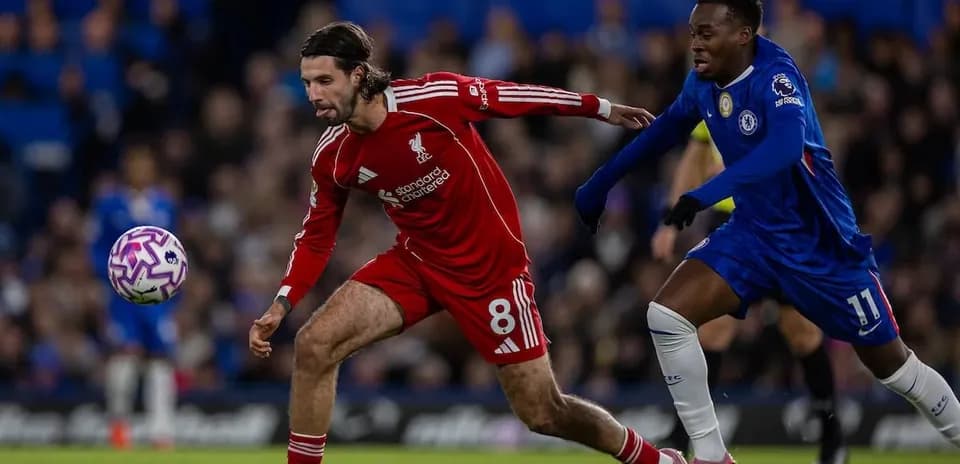 Liverpool player in action against Chelsea