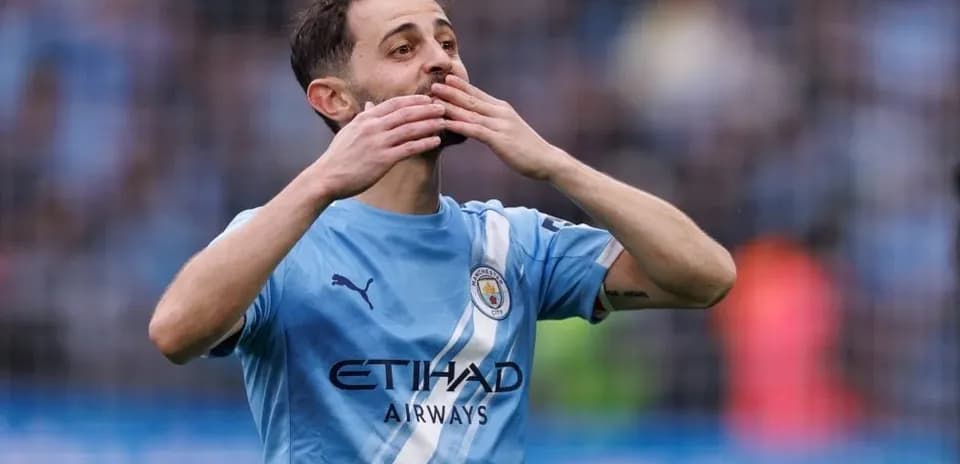 Player celebrating during Manchester City match