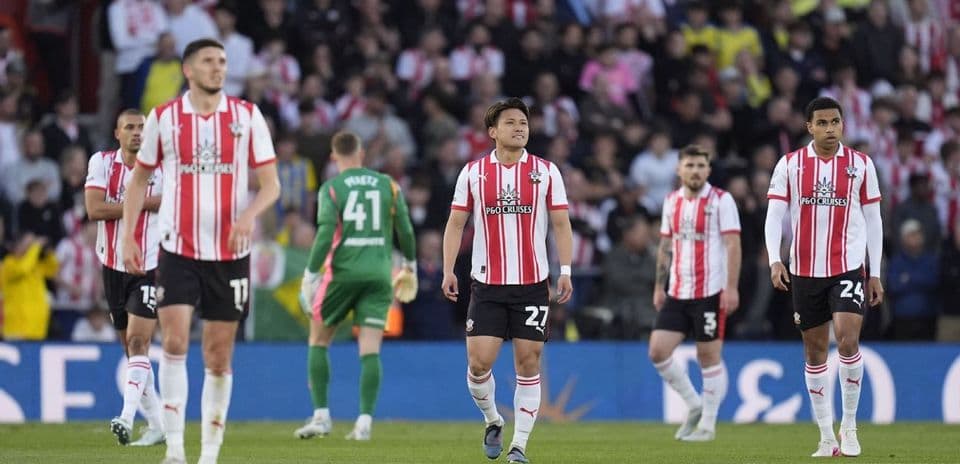 Southampton players on the pitch during a match