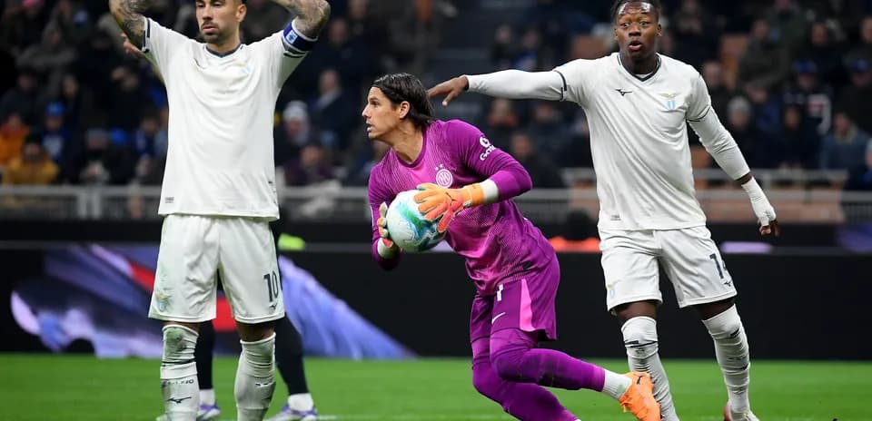 Lazio players reacting during Serie A match