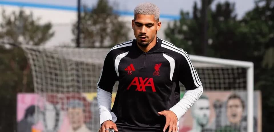 Player training in Liverpool FC kit at practice