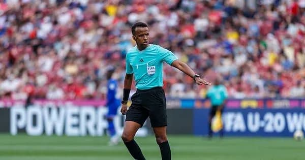 Referee officiating during FIFA U-20 World Cup match
