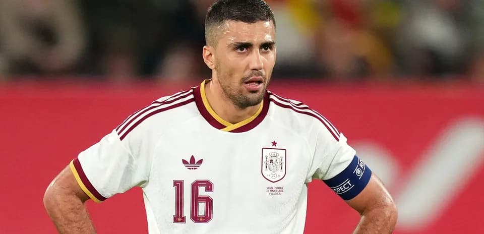 Player wearing Spain kit during match