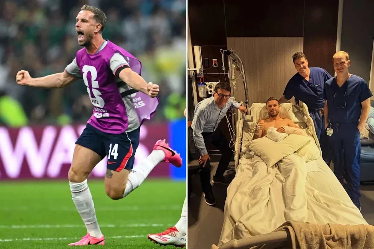 Player celebrating goal and in hospital with doctors