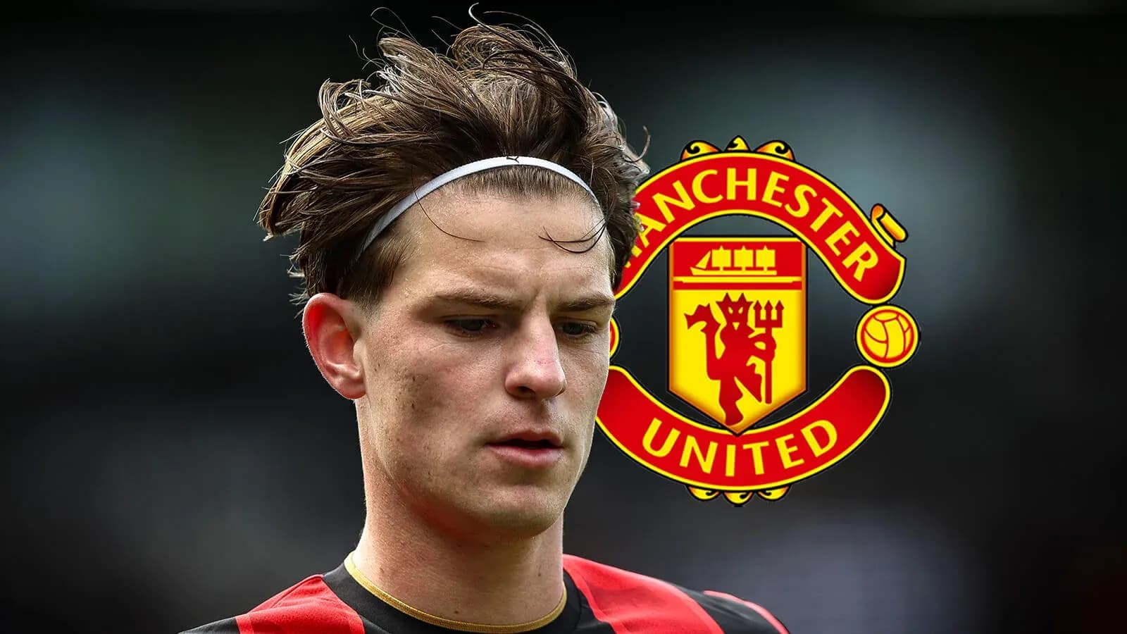 Player in red jersey with Manchester United logo